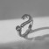 Ring "question mark", silver color, dimensionless