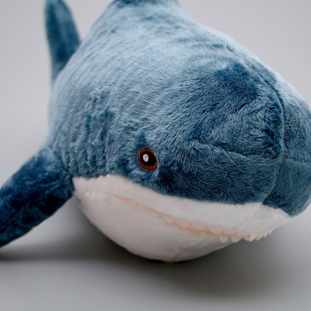 Soft toy "Shark", 60 cm, blue color-2
