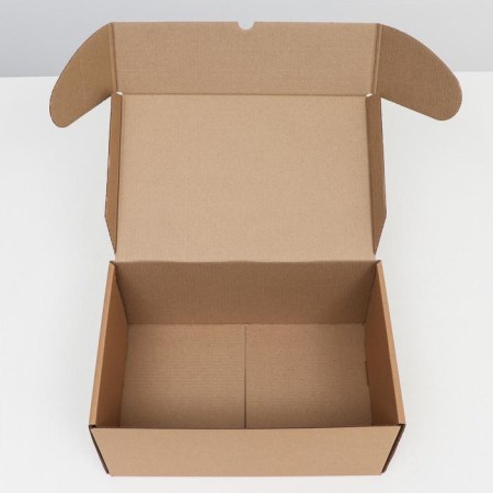 Self -assembly box "Postal", brown, 40 x 27 x 18 cm-2