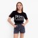 Women's T -shirt with print "Ladi Boss", black color, size 52