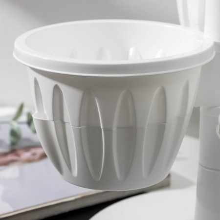 Kashpo multi -tiered “cascade”, 3 pcs, 700 ml, white color-3