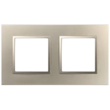 Frame for sockets and switches ERA ELEGANCE 14-5012-04 Classic, 2 posts, champagne