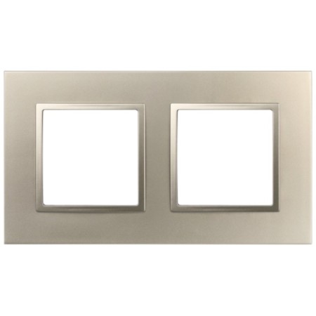 Frame for sockets and switches ERA ELEGANCE 14-5012-04 Classic, 2 posts, champagne