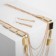Set 2 objects: earrings, “unison” beads rectangles, color gold, 80 cm