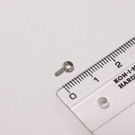 Holder for a screw pendant, 8 × 4 mm (set 1000 pcs.), Silver color-2