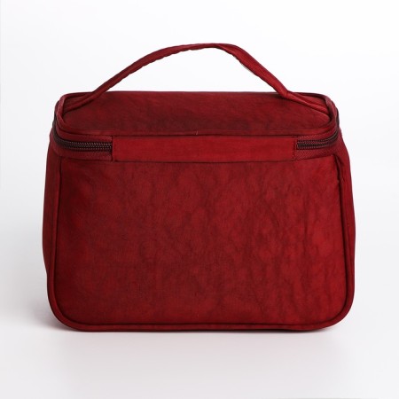 Cosmetic bag with lightning, burgundy color-1