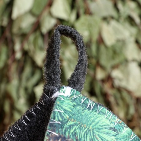 A cap for a bathhouse with a print "Light steam!" gray-2