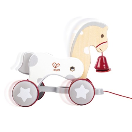 Toy catka for kids Hape "Beasts", "Pony", on a rope-1