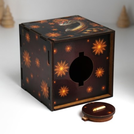 New Year's piggy bank Cube "Snake. Blessing" 10x10x10 cm-7