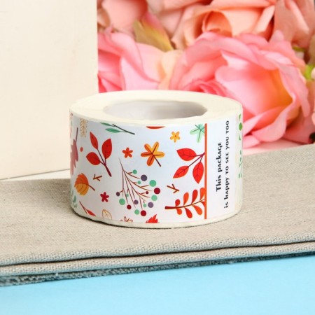 Stickers in the roll "Flower mood", 200 pcs, 4 x 10 cm-2