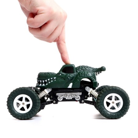 Dino radio -controlled jeep works on the battery, green color-3