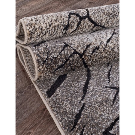 Rectangular carpet Merinos Ibiza, size 200x400 cm, color Beige-Gray-2