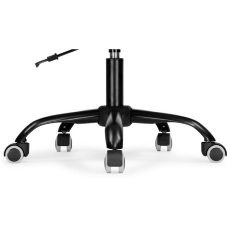 Computer chair Ordi Metal/velor, black/beige 56x65x85 cm-6