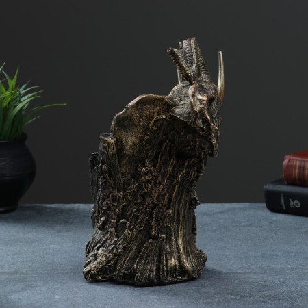 Standing for the bottle "Elephant" Bronze 14x13x25cm-3
