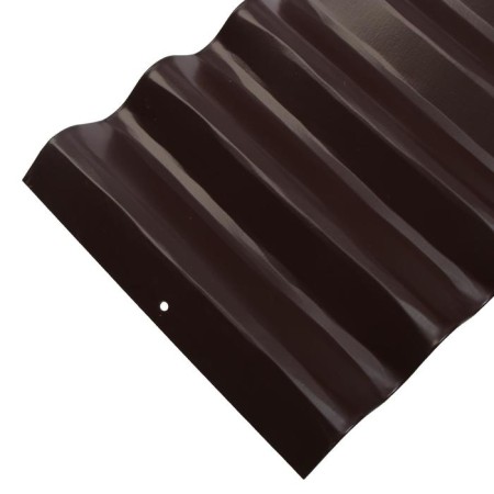 Fencing for the flowerbed, 110 × 24 cm, brown, "wave", Greengo-2