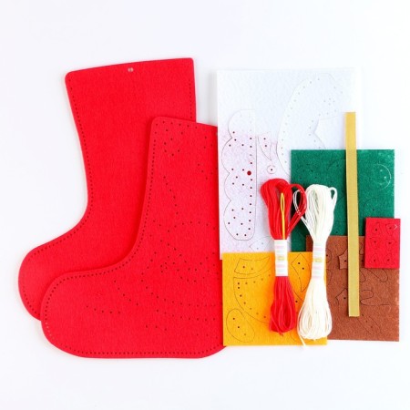 New Year's Eve set for sewing. A toe of felt "New Year! Deer ", 18 x 27 cm-2