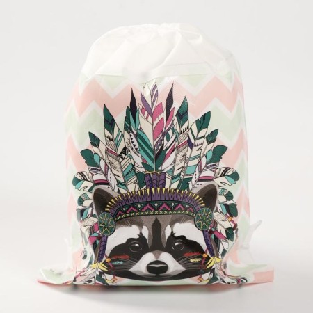 A bag for shoes "Raccoon" Solocked canvas 30 x 40 cm-1