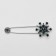 Snowflake Christmas Snowflake Original, 7.5 cm, blue color in black silver