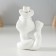 Souvenir Ceramics "White Cobra with a bouquet and in a hat" with gold 3.5x5x9 cm
