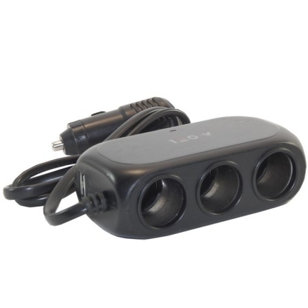 Cartage cigarette lighter, USB 2.1 a/1 A, 60 W, 12/24 V, wire 60 cm
