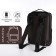 A backpack-snuffle with a zipper, 2 outer pockets, brown color