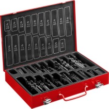 Set of drill on metal bison, p4m2, cylindrical shank, 1-10 mm, 370 pcs, class B, case 960020