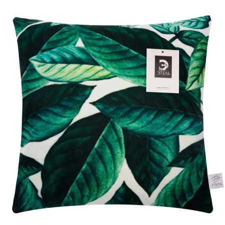 Pillowcase decorative Ethel of the tropics "Foliage" 40x40 cm, velor-5