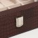 The casket to the leatherette to the clock 6 departments and jewelry "Coffee python" matte 7.7x20x25.5 cm
