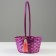 Wicker basket, d19 x 9 x 32 cm, purple, bamboo