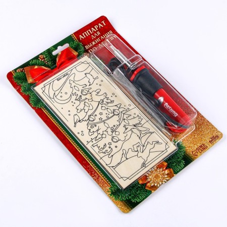 New Year's set of wood burning "New Year!"-2