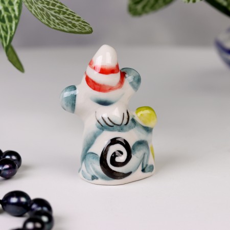 Souvenir "Monkey with a bag", gzhel, color-2