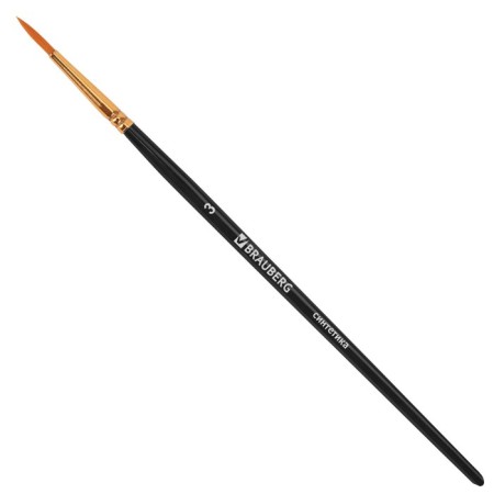 System of brushes synthetics 10 pieces, Brauberg, round; oval; flat; Liners-10