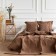 Cover with pillowcases "Hugo", size 230x250 cm, brown color
