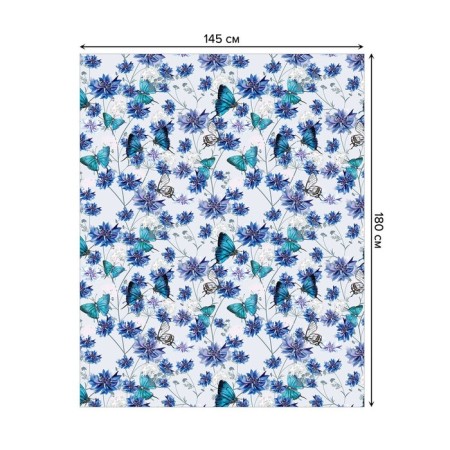 The tablecloth "Field of cornflowers", rectangular, Saten, size 145x180 cm-1