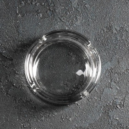 Glass ashtray "Round", D = 10.6 cm-1