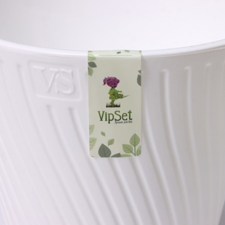 Kashpo for flowers with an insert "Louis", 1.2 l, white color-4