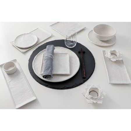 Porcelain dish for feeding Magistro Slate, 16 × 16 cm, white color-7