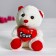 Soft toy "Bear with heart", red color