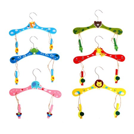 Children's cartridges with clothespins, size 30-34, zoo, color mix