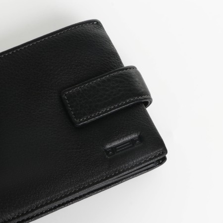 Male purse on the button, black color-2