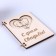 Wooden postcard "Happy Wedding Day!" handmade, birds