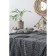 Gray cotton cover with a decorative line of Ethnic, size 230x250 cm