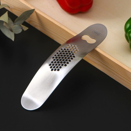 Magistro Steel garlic press, 19.5 × 4.5 cm, stainless steel, silver color