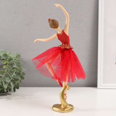 Polystone souvenir "Ballerina in red" 15x6.5x31.5 cm-2