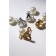 Clips "Grace" hearts with bead, color mix