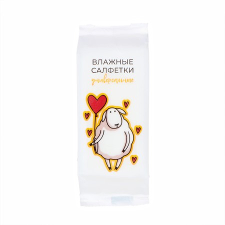 Wet napkins "Sheep" universal, with cotton, 8 pcs.-2