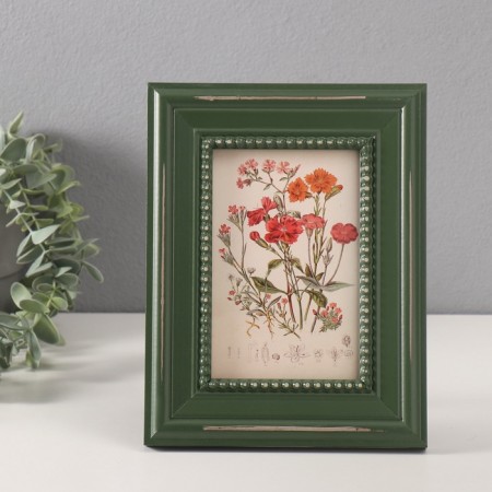 Photo frame MDF 10x15 cm "Beads with dots" Green 2.2x17.2x22.2 cm