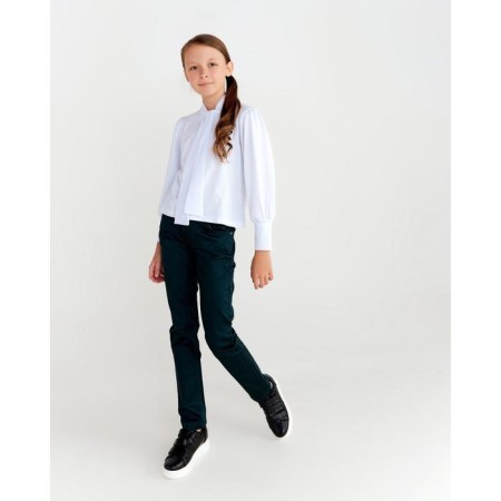 School blouse for a girl, white color, height 146 cm-2