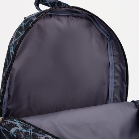 School backpack with zipper, external pocket, "ZFTS", color gray color-3