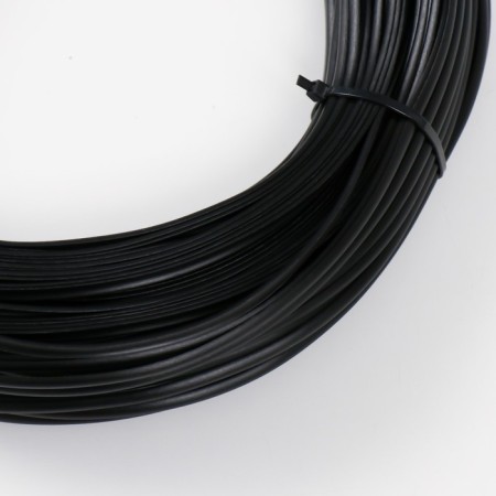 Artificial rattance smooth 6 mm 100 m half a pipe (black)-1